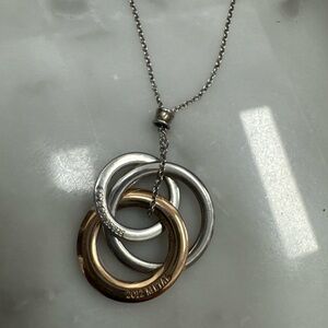 Tiffany & Co. Silver and Gold Interlocking Necklace